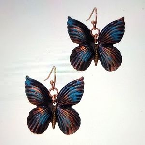 Metal Butterfly Earrings